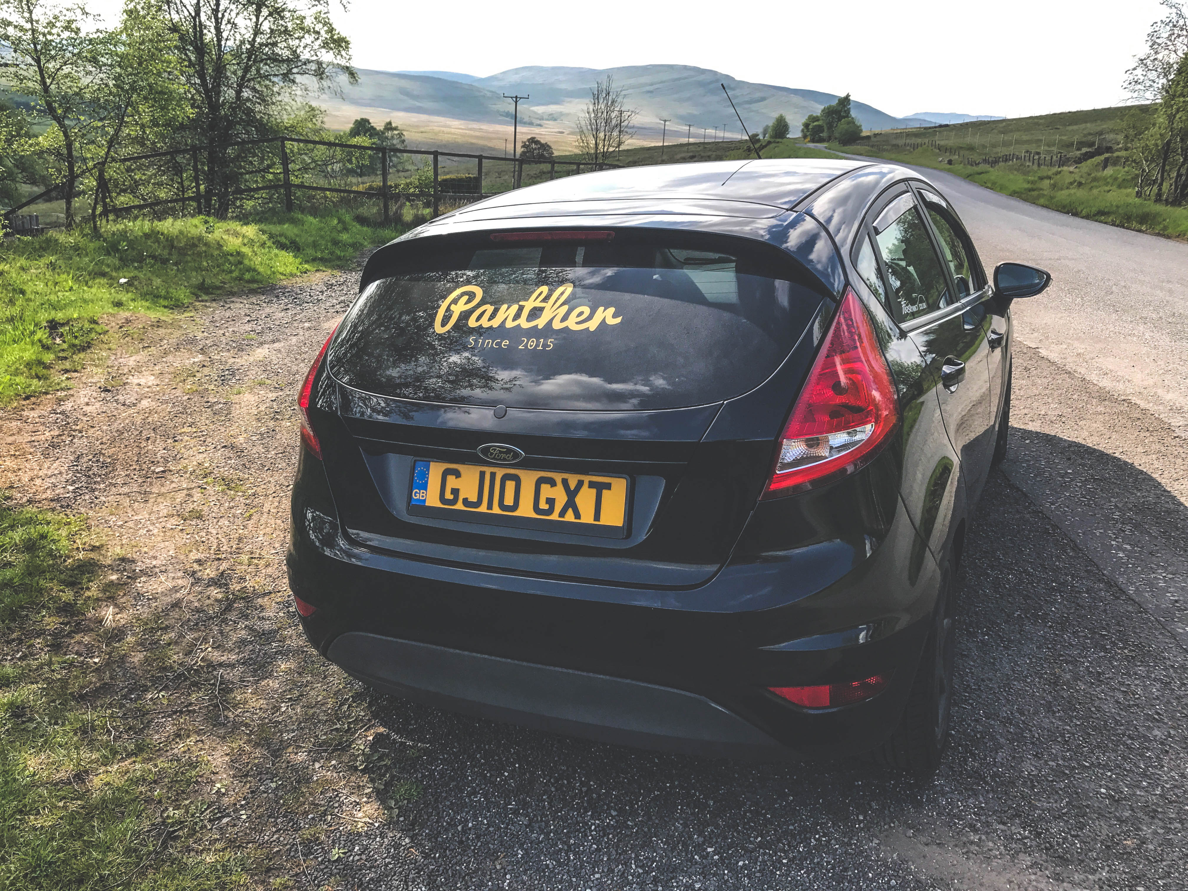 Panther logo on car